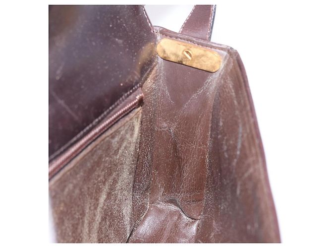 Borsa a tracolla Christian Dior in pelle marrone oro Auth 183849 D'oro - vista 19