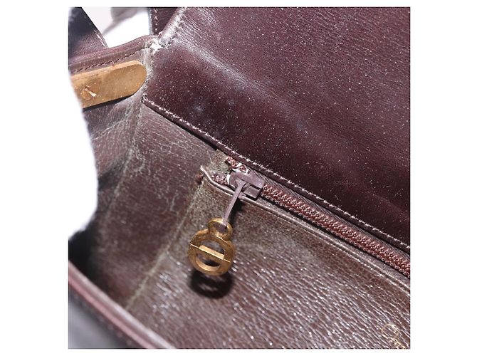 Borsa a tracolla Christian Dior in pelle marrone oro Auth 183849 D'oro - vista 21