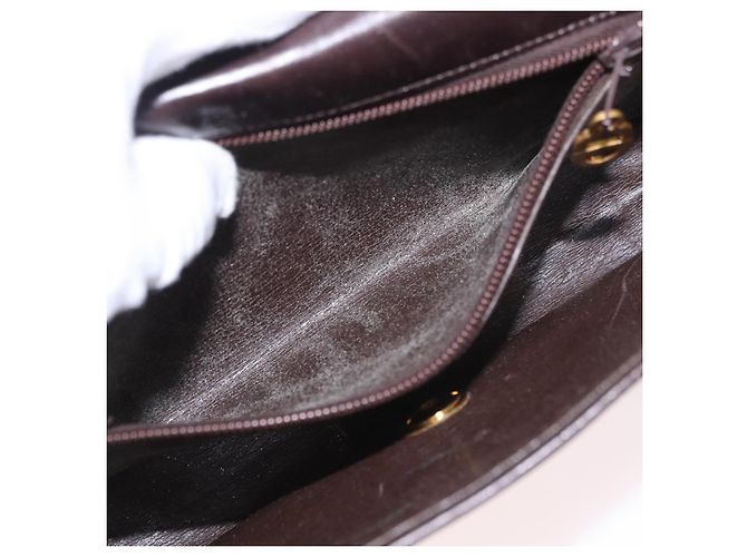 Borsa a tracolla Christian Dior in pelle marrone oro Auth 183849 D'oro - vista 22