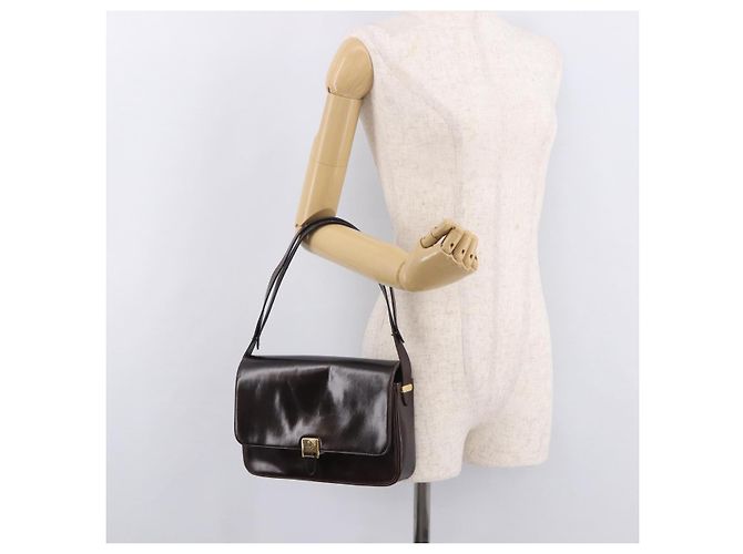 Borsa a tracolla Christian Dior in pelle marrone oro Auth 183849 D'oro - vista 23