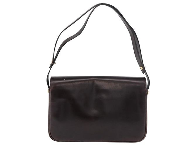 Borsa a tracolla Christian Dior in pelle marrone oro Auth 183849 D'oro - vista 3