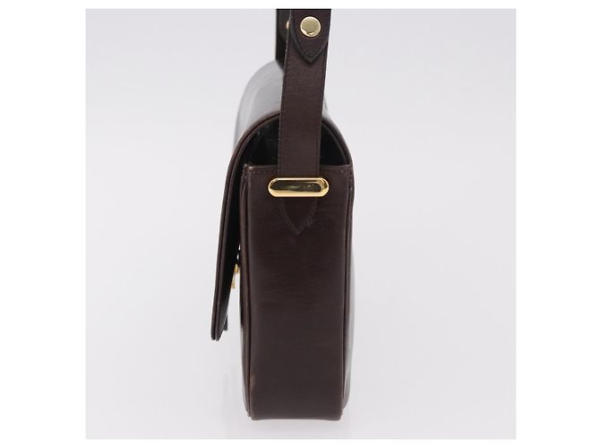 Borsa a tracolla Christian Dior in pelle marrone oro Auth 183849 D'oro - vista 5
