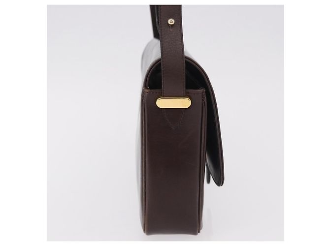 Borsa a tracolla Christian Dior in pelle marrone oro Auth 183849 D'oro - vista 6