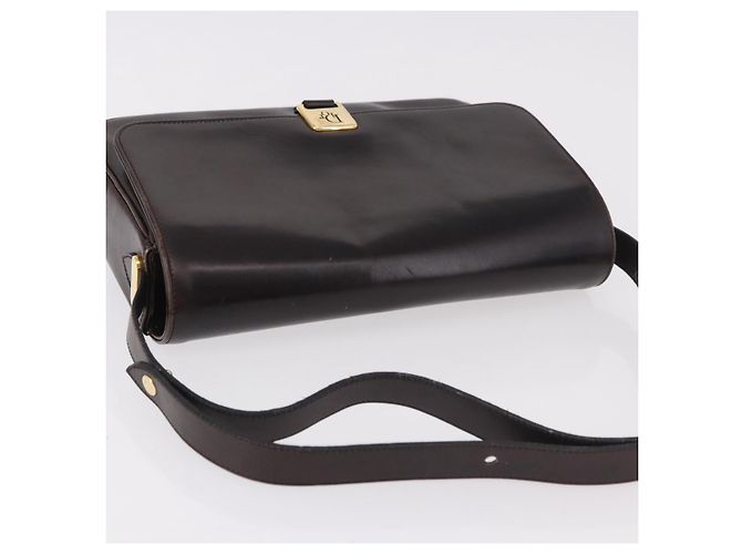 Borsa a tracolla Christian Dior in pelle marrone oro Auth 183849 D'oro - vista 7