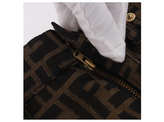 FENDI Zucca Canvas Rock Schwarz Braun Authentisch 178913A - Ansicht 5