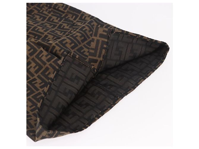FENDI Zucca Canvas Rock Schwarz Braun Authentisch 178913A - Ansicht 7