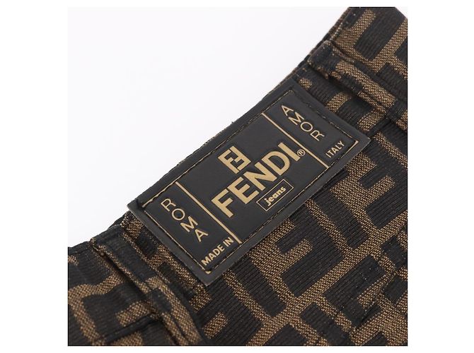 FENDI Zucca Canvas Rock Schwarz Braun Authentisch 178913A - Ansicht 8