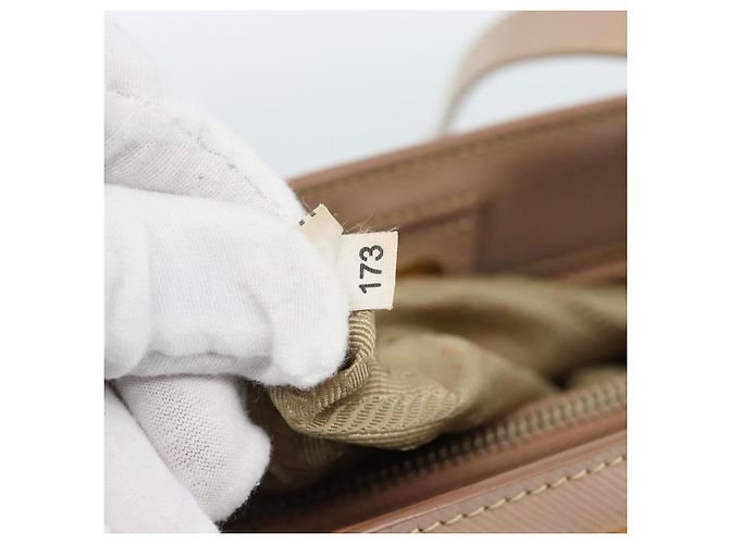 Saffiano Borsa PRADA in pelle Safiano 2 modi Beige Oro Auth 183886A D'oro - vista 32