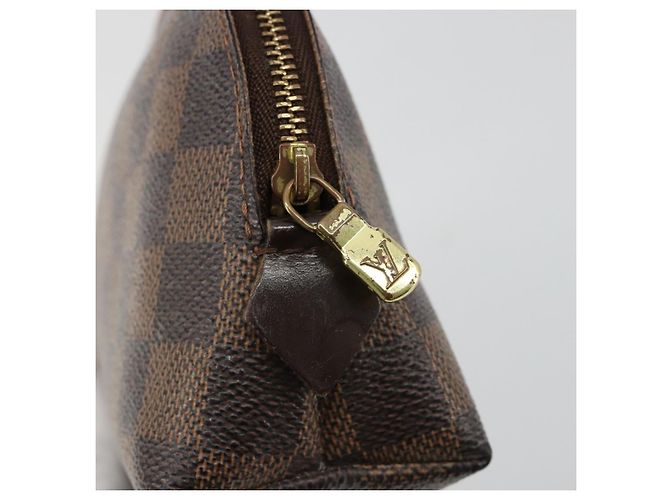 LOUIS VUITTON Damier Ebene Pochette Cosmetic PM Pochette N47516 LV Auth 182675 - vista 12