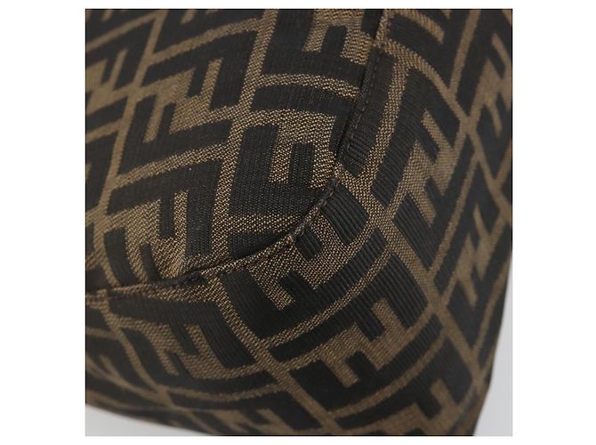 FENDI Zucca Canvas Mamma Baguette Shoulder Bag Marrone Nero Autentica 180861A - vista 13