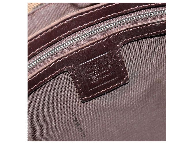 FENDI Zucca Canvas Mamma Baguette Shoulder Bag Marrone Nero Autentica 180861A - vista 18