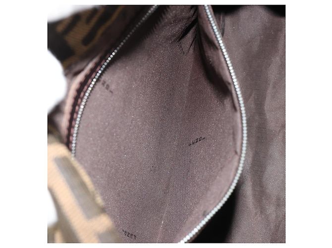 FENDI Zucca Canvas Mamma Baguette Shoulder Bag Marrone Nero Autentica 180861A - vista 23