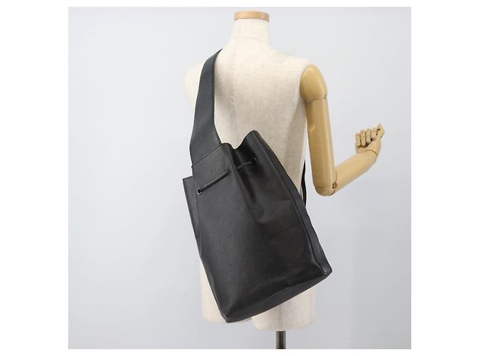 LOUIS VUITTON Zaino Epi Shoulder Bag Nero M80153 LV Auth ka4567 - vista 21