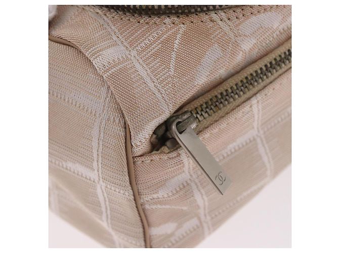 CHANEL Neue Travel Line Handtasche Canvas Beige Silver CC Authentisch 183877 - Ansicht 16
