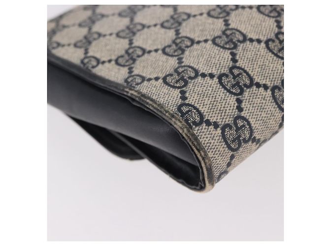 Borsa a tracolla GUCCI GG Supreme PVC Blu Navy Oro Auth 184440 D'oro - vista 12