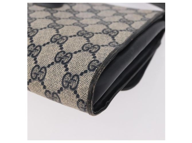 Borsa a tracolla GUCCI GG Supreme PVC Blu Navy Oro Auth 184440 D'oro - vista 13