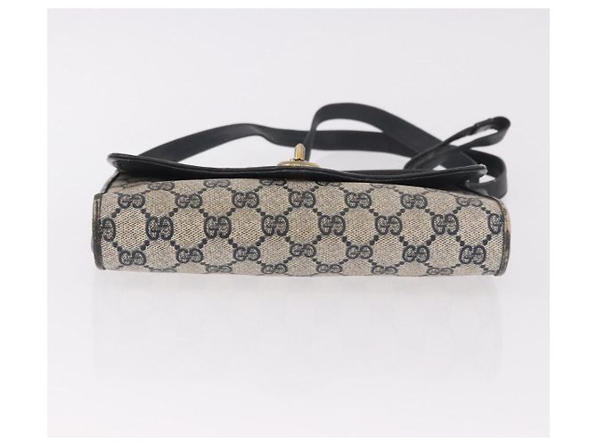 Borsa a tracolla GUCCI GG Supreme PVC Blu Navy Oro Auth 184440 D'oro - vista 9