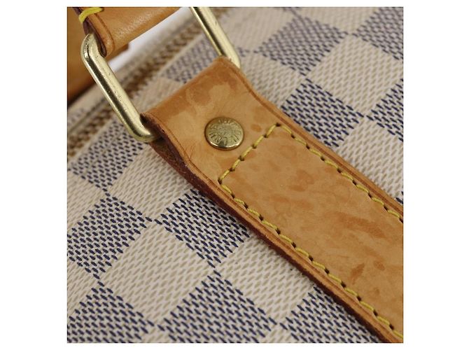 LOUIS VUITTON Damier Azur Keepall 50 Boston Bag N41430 LV Auth 181864 - vista 14