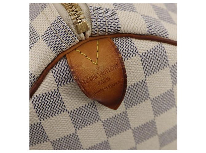 LOUIS VUITTON Damier Azur Keepall 50 Boston Bag N41430 LV Auth 181864 - vista 15
