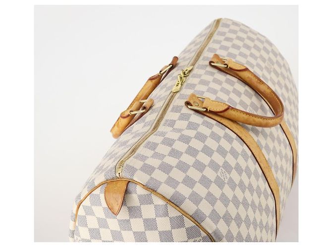LOUIS VUITTON Damier Azur Keepall 50 Boston Bag N41430 LV Auth 181864 - vista 6
