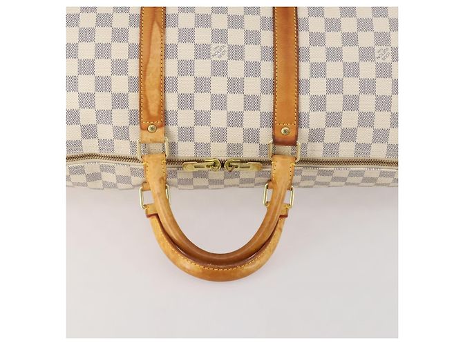 LOUIS VUITTON Damier Azur Keepall 50 Boston Bag N41430 LV Auth 181864 - vista 7
