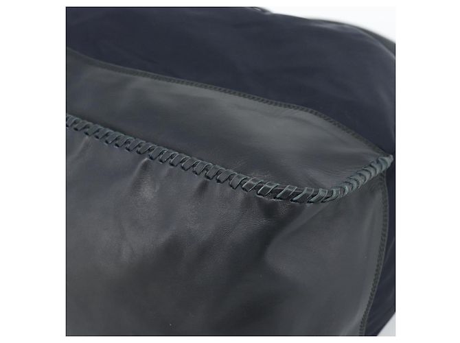 Borsa a Spalla PRADA Nylon e Pelle Nera Argento 182816V Nero - vista 10
