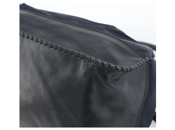 Borsa a Spalla PRADA Nylon e Pelle Nera Argento 182816V Nero - vista 12