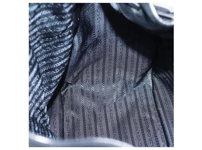 Borsa a Spalla PRADA Nylon e Pelle Nera Argento 182816V Nero - vista 19