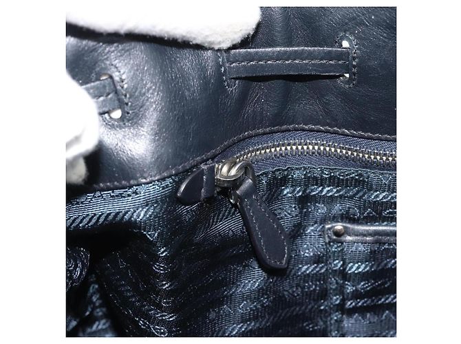 Borsa a Spalla PRADA Nylon e Pelle Nera Argento 182816V Nero - vista 21