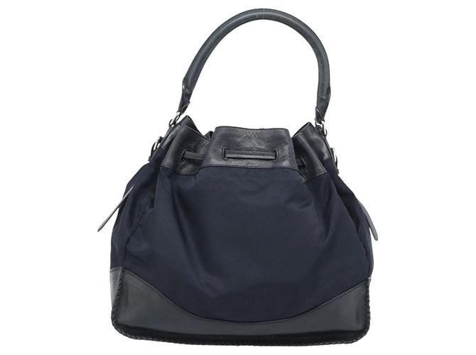 Borsa a Spalla PRADA Nylon e Pelle Nera Argento 182816V Nero - vista 3