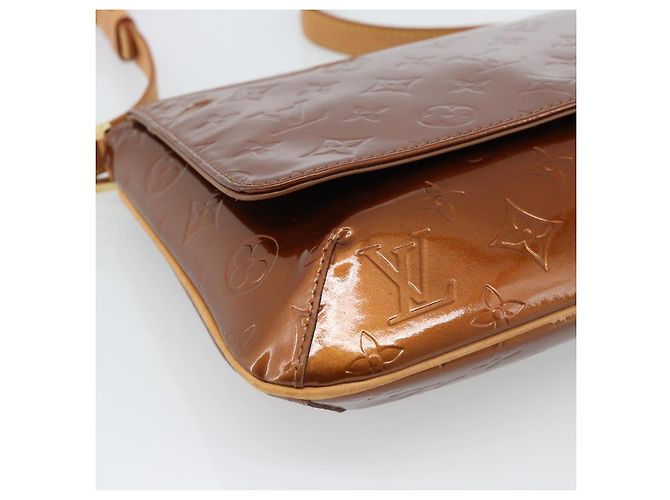 LOUIS VUITTON Monogram Vernis Thompson Street Bag Bronze M91124 LV Auth 184211 Bronzo - vista 11