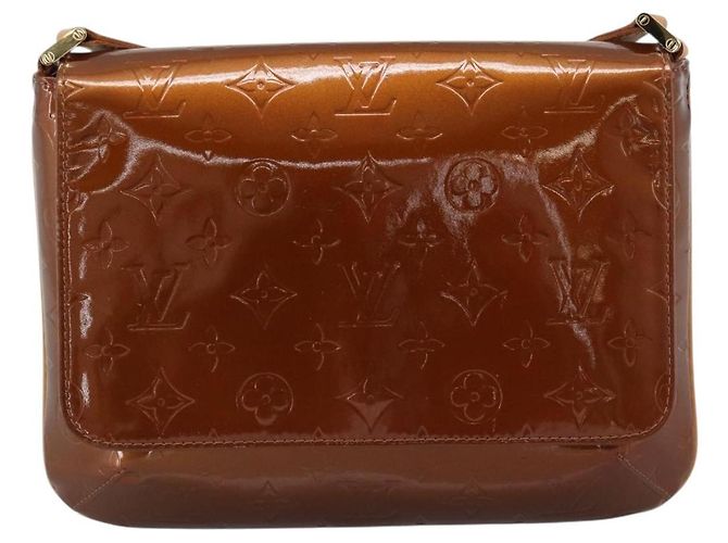 LOUIS VUITTON Monogram Vernis Thompson Street Bag Bronze M91124 LV Auth 184211 Bronzo - vista 2