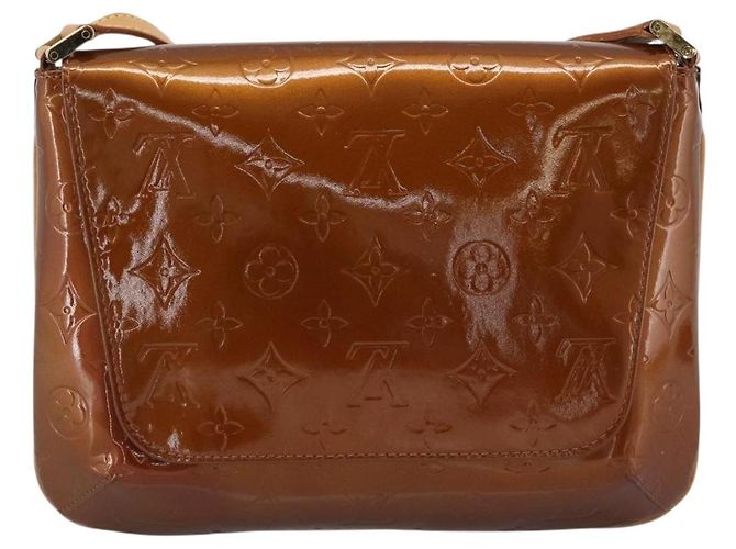 LOUIS VUITTON Monogram Vernis Thompson Street Bag Bronze M91124 LV Auth 184211 Bronzo - vista 3