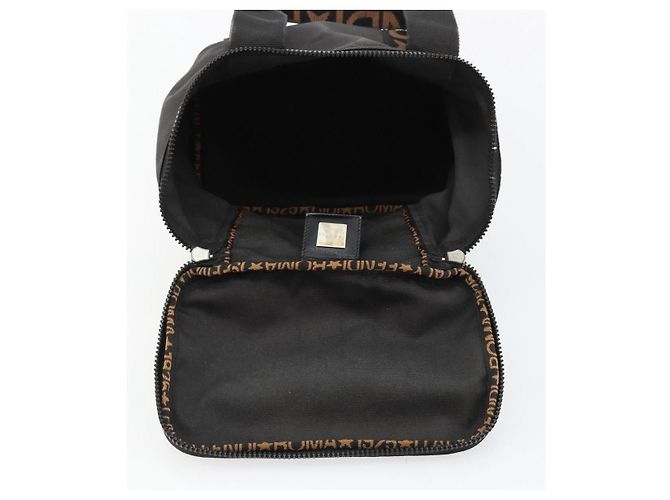 FENDI Handtasche Canvas Schwarz Silber Auth bs35371 - Ansicht 16