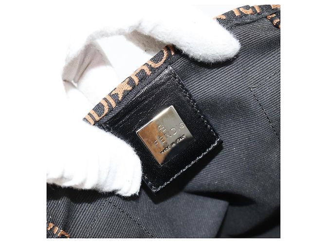 FENDI Handtasche Canvas Schwarz Silber Auth bs35371 - Ansicht 17