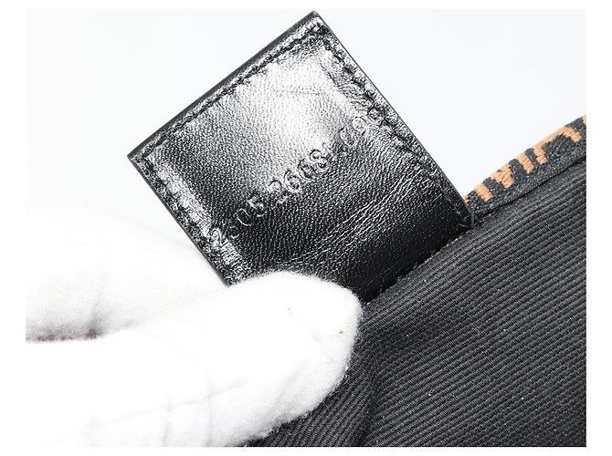 FENDI Handtasche Canvas Schwarz Silber Auth bs35371 - Ansicht 21