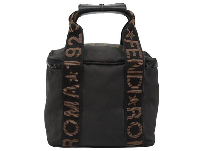 FENDI Handtasche Canvas Schwarz Silber Auth bs35371 - Ansicht 3