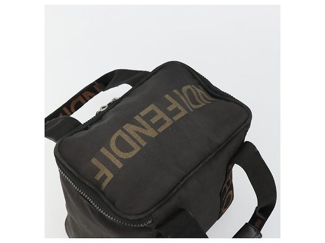FENDI Handtasche Canvas Schwarz Silber Auth bs35371 - Ansicht 6