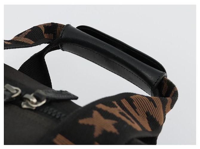 FENDI Handtasche Canvas Schwarz Silber Auth bs35371 - Ansicht 8