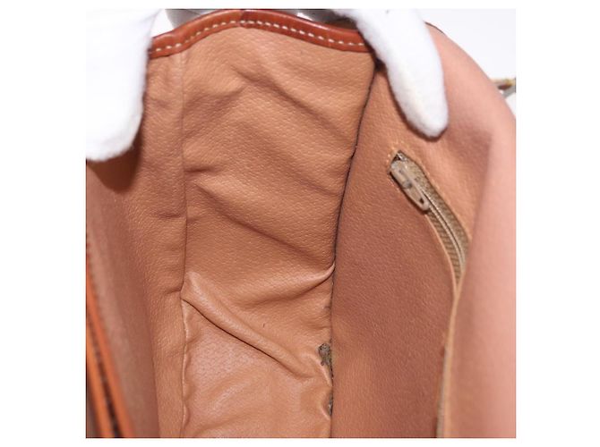 Céline CELINE Macadam Canvas Schultertasche PVC Leder Braun Gold Auth 183989 Golden - Ansicht 20