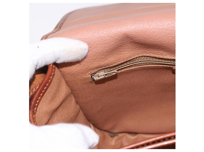 Céline CELINE Macadam Canvas Schultertasche PVC Leder Braun Gold Auth 183989 Golden - Ansicht 22