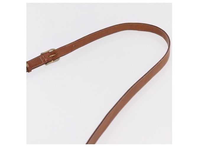 Céline CELINE Macadam Canvas Schultertasche PVC Leder Braun Gold Auth 183989 Golden - Ansicht 8