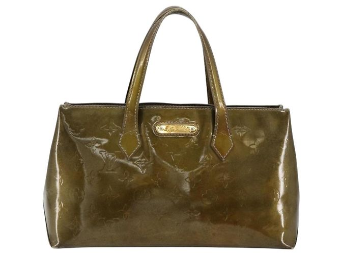LOUIS VUITTON Monogram Vernis Wilshire PM Bag Gris Art Deco M91627 Auth 181471 Grigio - vista 2