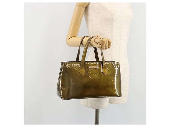 LOUIS VUITTON Monogram Vernis Wilshire PM Bag Gris Art Deco M91627 Auth 181471 Grigio - vista 22