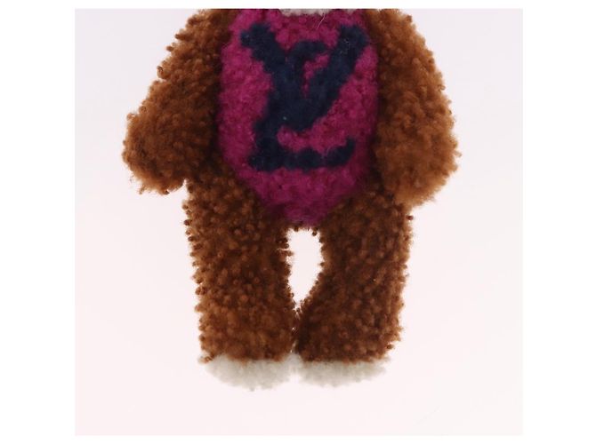 LOUIS VUITTON Monogram Teddy Porte Cles LV Teddy Bear Charm M69854 Auth 184130M Marrone - vista 2