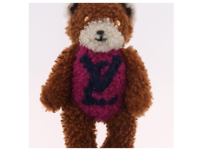 LOUIS VUITTON Monogram Teddy Porte Cles LV Teddy Bear Charm M69854 Auth 184130M Marrone - vista 3