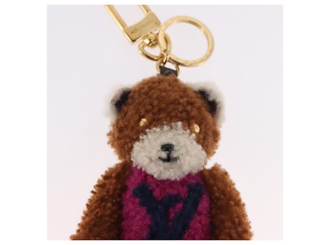LOUIS VUITTON Monogram Teddy Porte Cles LV Teddy Bear Charm M69854 Auth 184130M Marrone - vista 4