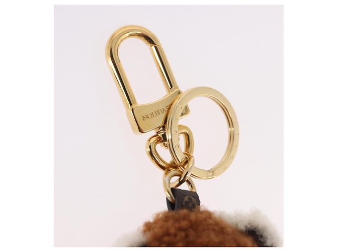 LOUIS VUITTON Monogram Teddy Porte Cles LV Teddy Bear Charm M69854 Auth 184130M Marrone - vista 5