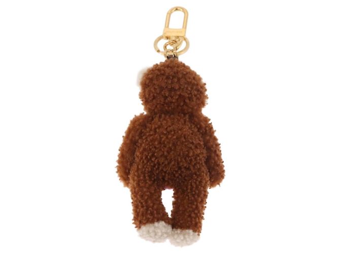 LOUIS VUITTON Monogram Teddy Porte Cles LV Teddy Bear Charm M69854 Auth 184130M Marrone - vista 6