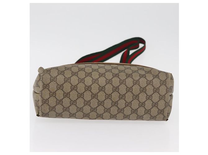 Borsa Tote GUCCI GG Supreme Web Sherry Line PVC Beige 39 02 003 Auth 182725 - vista 11